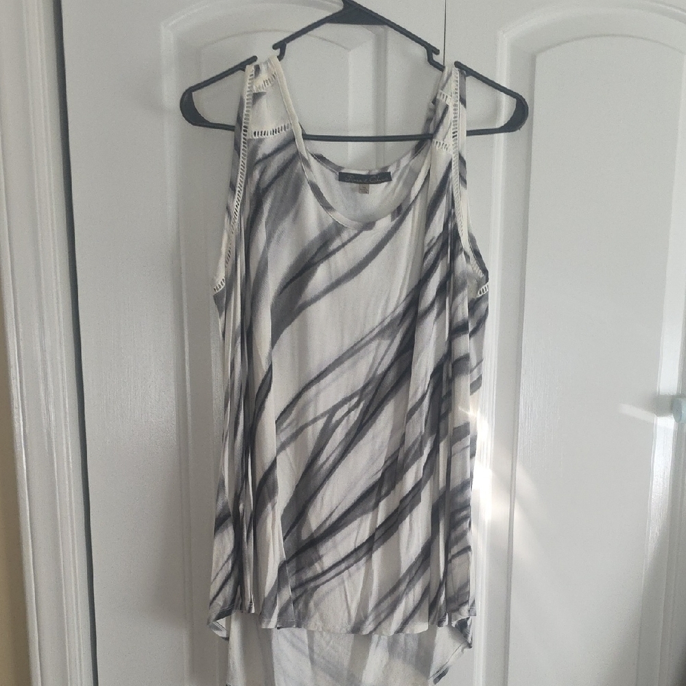 Rose & Olive Black and White Tank Top